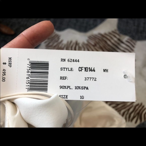 Nicole Miller Bridal Sheath Gown CF10144 sz 10 - Picture 4 of 6